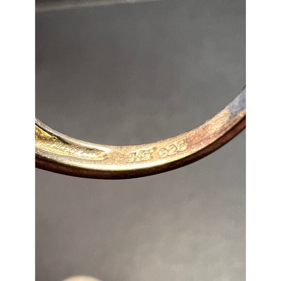 Vintage peridot and aquamarine sterling silver cluster ring size 7 - Picture 6 of 16